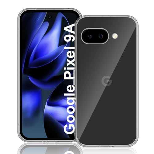TUTUO Schutzhülle Kompatibel mit Google Pixel 9A Hülle, Crystal Clear Slim Weiche Transparent Silikon Case, Stoßdämpfende Fallschutz, Anti-Kratzt Soft Transparent TPU Protector Handyhülle von TUTUO