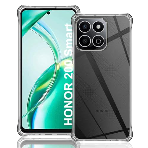 TUTUO Schutzhülle Kompatibel mit Honor 200 Smart Hülle, Crystal Clear Slim Weiche Silikon Case, Stoßdämpfende Fallschutz, Anti-Kratzt Soft TPU Protector Handyhülle - Transparent TUTUO Schutzhülle Kompatibel mit Honor 200 Smart Hülle, Crystal Clear Slim Weiche Silikon Case, Stoßdämpfende Fallschutz, Anti-Kratzt Soft TPU Protector Handyhülle - Transparent von TUTUO