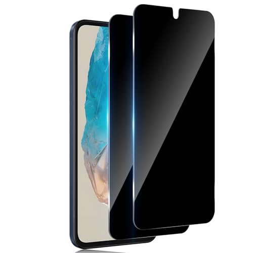 TUTUO Sichtschutz Schutzfolie für Samsung Galaxy M35 5G für Panzerglas, 2 Stück Antispy Panzer Schutz Glas, 9H Härte Anti-Spähen Privacy Folie, Anti-Kratzer Schutzglas - Schwarz von TUTUO