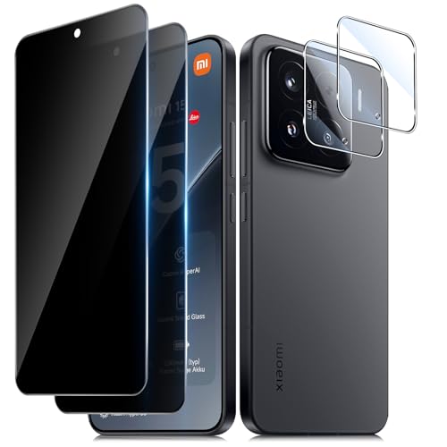 TUTUO Sichtschutz Schutzfolie für Xiaomi 15 5G für Panzerglas, 2+2 Stück Panzer Schutz Glas Antispy + Kameraschutz, 9H Härte Anti-Kratzer Privacy Folie, Anti-Spähen Schutzglas - Schwarz TUTUO Sichtschutz Schutzfolie für Xiaomi 15 5G für Panzerglas, 2+2 Stück Panzer Schutz Glas Antispy + Kameraschutz, 9H Härte Anti-Kratzer Privacy Folie, Anti-Spähen Schutzglas - Schwarz von TUTUO