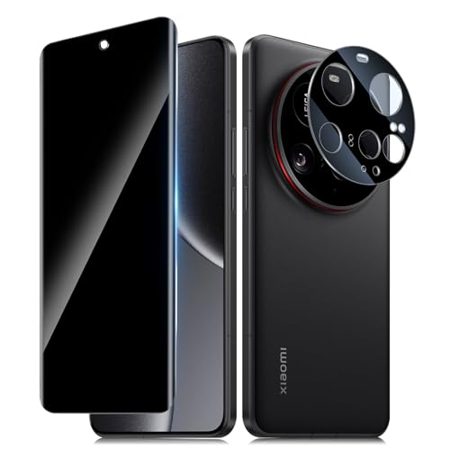 TUTUO Sichtschutz Schutzfolie für Xiaomi 15 Ultra 5G für Panzerglas, [1+1 Stück] 3D Anti Spy Panzer Schutz Glas + Kameraschutz, 9H Härte Anti-Kratzer Privacy Folie, Anti-Spähen von TUTUO