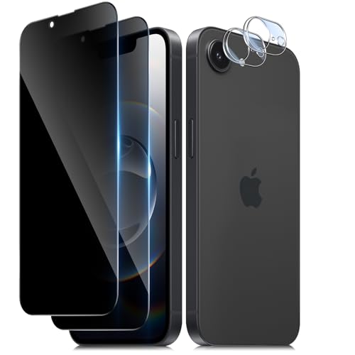 TUTUO Sichtschutz Schutzfolie für iPhone 16E für Panzerglas, 2+2 Stück Antispy Panzer Schutz Glas + Kameraschutz, 9H Härte Anti-Kratzer Privacy Folie, Anti-Spähen Schutzglas - Schwarz TUTUO Sichtschutz Schutzfolie für iPhone 16E für Panzerglas, 2+2 Stück Antispy Panzer Schutz Glas + Kameraschutz, 9H Härte Anti-Kratzer Privacy Folie, Anti-Spähen Schutzglas - Schwarz von TUTUO