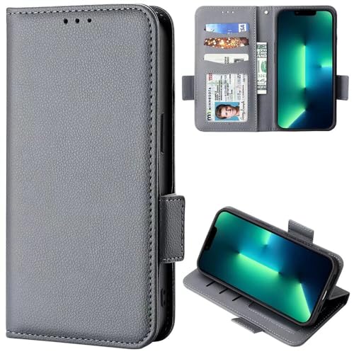 Handyhülle Kompatibel mit Cubot A30 Hülle Flip Premium Lederhülle, Handyhülle Book Case PU Leder Tasche Case und Magnet Kartenfach Schutzhülle für Cubot A30 grau Handyhülle Kompatibel mit Cubot A30 Hülle Flip Premium Lederhülle, Handyhülle Book Case PU Leder Tasche Case und Magnet Kartenfach Schutzhülle für Cubot A30 grau von TUUNKMUY