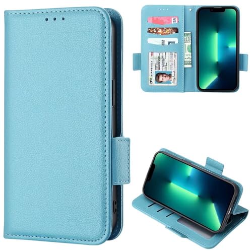 Handyhülle Kompatibel mit Nothing Phone 3A Pro Hülle Flip Premium Lederhülle, Handyhülle Book Case PU Leder Tasche Case und Magnet Kartenfach Schutzhülle für Nothing Phone 3A Pro Cyan Handyhülle Kompatibel mit Nothing Phone 3A Pro Hülle Flip Premium Lederhülle, Handyhülle Book Case PU Leder Tasche Case und Magnet Kartenfach Schutzhülle für Nothing Phone 3A Pro Cyan von TUUNKMUY