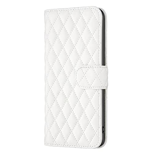 Hülle Kompatibel mit Samsung Galaxy A03, Premium Luxury Leder Samsung Galaxy A03 Handy Hüllen Magnetic Flip Book Schutzhülle Handytasche handyhülle für Samsung Galaxy A03 Tasche Weiß von TUUNKMUY