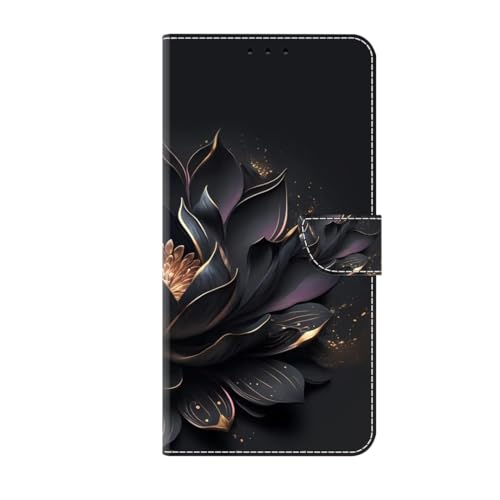 Hülle für Samsung Galaxy A71 4G Handyhülle [Premium PU Leder] [Kartenfach] [Standfunktion] TPU Stoßfest Schutzhülle Klapphülle Handytasche Lederhülle für Samsung Galaxy A71 4G,Schwarze Blume von TUUNKMUY