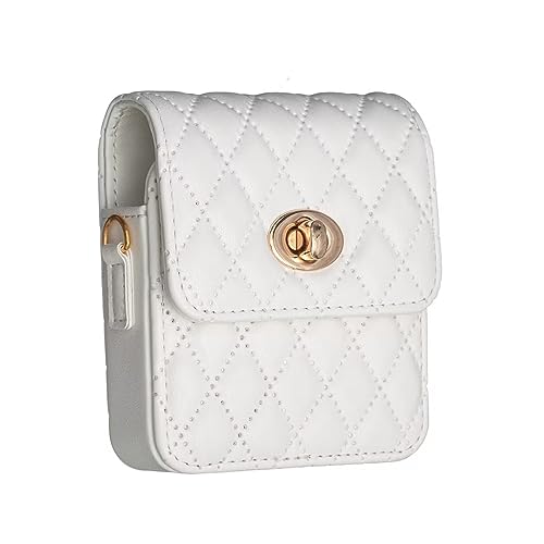 Hülle für Samsung Galaxy Z Flip 5/Z Flip 4/3 Handytasche mit Band, PU Leder Samsung Galaxy Z Flip 5/Z Flip 4/3 mit Kette Stoßfeste Handyhülle Case Schutzhülle für Samsung Galaxy Z Flip 5, weiß Hülle für Samsung Galaxy Z Flip 5/Z Flip 4/3 Handytasche mit Band, PU Leder Samsung Galaxy Z Flip 5/Z Flip 4/3 mit Kette Stoßfeste Handyhülle Case Schutzhülle für Samsung Galaxy Z Flip 5, weiß von TUUNKMUY