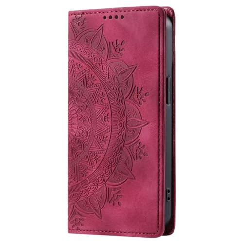 Hülle für Xiaomi Redmi 14C, Lederhülle Xiaomi Redmi 14C Mandala Handyhülle Stoßfest Book Wallet PU Leder Etui Magnet Kartenfach Schutzhülle Tasche Cover Bumper Handy Hüllen rot Hülle für Xiaomi Redmi 14C, Lederhülle Xiaomi Redmi 14C Mandala Handyhülle Stoßfest Book Wallet PU Leder Etui Magnet Kartenfach Schutzhülle Tasche Cover Bumper Handy Hüllen rot von TUUNKMUY