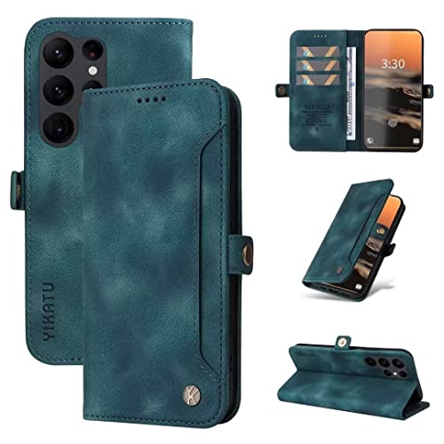 Hülle für iPhone 15 Plus Handyhülle Premium PU Leder iPhone 15 Plus Handy Hüllen [Standfunktion] [Kartenfach] [Magnetverschluss] Flip Case Schutzhülle Etui für iPhone 15 Plus grün von TUUNKMUY