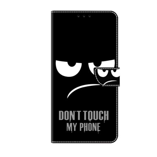 Hülle für iPhone 15 Pro Handyhülle [Premium PU Leder] [Kartenfach] [Standfunktion] TPU Stoßfest Schutzhülle Klapphülle Handytasche Lederhülle für iPhone 15 Pro,Fass mich nicht an. von TUUNKMUY