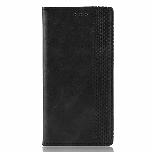 Lederhülle für Sony Xperia 5 V Flip Hülle, Wallet Case Handyhülle Handytasche Book PU Leder Tasche Flipcase Kartensteckplätzen Ständer Brieftasche Schutzhülle für Sony Xperia 5 V schwarz von TUUNKMUY