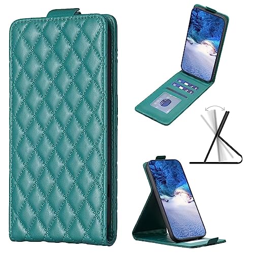 Lederhülle für Xiaomi 12 Lite Stoßfest Schutz Luxury Handyhülle Kartenfach Geld Slot Ständer Flip Handytasche Case Magnetisch Klapphülle Schutzhülle Tasche für Xiaomi 12 Lite,grün von TUUNKMUY