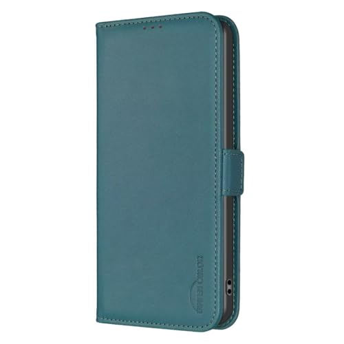 Schutzhülle für Xiaomi Redmi Note 8T Hülle, Leder Flip Wallet Handyhülle, Magnetverschluss Leder Flip Schutzhülle Lederhülle Cover Stoßfest Klapphülle für Xiaomi Redmi Note 8T,grün von TUUNKMUY