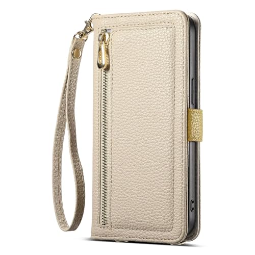 TUUNKMUY Reißverschluss Handyhülle für iPhone 13 Pro Hülle Premium Lederhülle Klappbar Flip Case Cover Magnet Kartenfach Standfunktion Schutzhülle Tasche für iPhone 13 Pro,Khaki TUUNKMUY Reißverschluss Handyhülle für iPhone 13 Pro Hülle Premium Lederhülle Klappbar Flip Case Cover Magnet Kartenfach Standfunktion Schutzhülle Tasche für iPhone 13 Pro,Khaki von TUUNKMUY