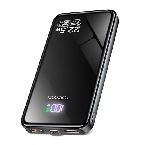Power Bank 20000 mAh 22,5 W Powerbank mit Schnellladung PD3.0 QC4.0 Externer Handy-Akku mit LCD-Bildschirm USB C Aus- und Eingänge Tragbares Ladegerät für Smartphones Smartwatch Power Bank 20000 mAh 22,5 W Powerbank mit Schnellladung PD3.0 QC4.0 Externer Handy-Akku mit LCD-Bildschirm USB C Aus- und Eingänge Tragbares Ladegerät für Smartphones Smartwatch von TUXINSUN