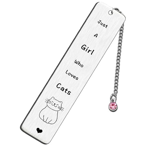 1 x niedliches Katzen-Lesezeichen – lustige Metall-Lesezeichen für Frauen und Mädchen, einzigartige gravierte Katzen-Schreibwaren, Katzenliebhaber-Geschenke, ästhetisches Lesezubehör für Buchliebhaber 1 x niedliches Katzen-Lesezeichen – lustige Metall-Lesezeichen für Frauen und Mädchen, einzigartige gravierte Katzen-Schreibwaren, Katzenliebhaber-Geschenke, ästhetisches Lesezubehör für Buchliebhaber von TUYOBG