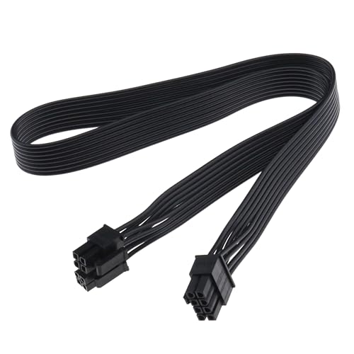 8-poliges CPU-Strom-Verlängerungskabel, 8-poliger Stecker auf (4+4) Pin Stecker - 18AWG Motherboard-Netzadapterkabel, internes CPU-Stromkabel für die meisten modularen Netzteile, 8-poliger auf 8 von TUYOBG