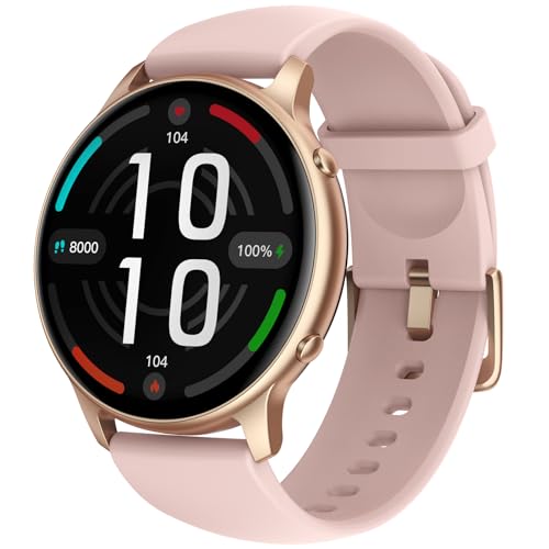 TUYOMA Smartwatch Damen - 1,32 Zoll Smart Watch Sportuhr, IP68 Wasserdicht Fitnessuhr Damen mit Herzfrequenz, SpO2, Schlafüberwachung, Schrittzähler Uhr, Pulsmesser, für iOS und Android von TUYOMA