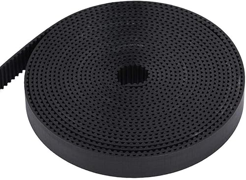 TUZUK 3D-Drucker-Zahnriemen, 2GT, 10 mm Breite, 3 m/5 m/10 m Zahnriemen, GT2 3D-Drucker-Zahnriemenscheibe, 10 mm Breite, 2GT Gummi-Synchron-Zahnriemen für 3D-Drucker (5 m) von TUZUK