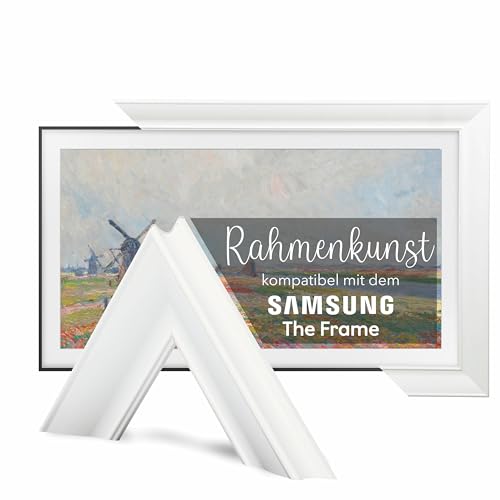 TV GUARD TV-Rahmen, TV-Rahmen kompatibel mit Samsung The Frame TV – Perfekte Passform, Keine Störungen, Art-Modus kompatibel (Modernes Weiß, 32 Zoll) von TV Guard
