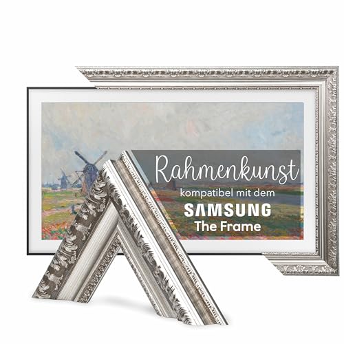 TV GUARD TV-Rahmen, TV-Rahmen kompatibel mit Samsung The Frame TV – Perfekte Passform, Keine Störungen, Art-Modus kompatibel (Rustikales Silber, 43 Zoll) von TV Guard