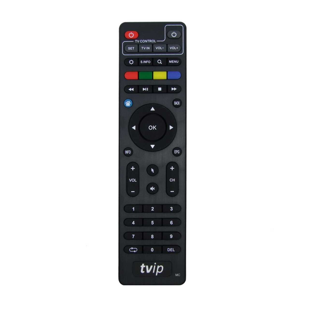 Fernbedienung programmierbar für TVIP IP Mediaplayer v.4xx v.6xx Schwarz von TVIP