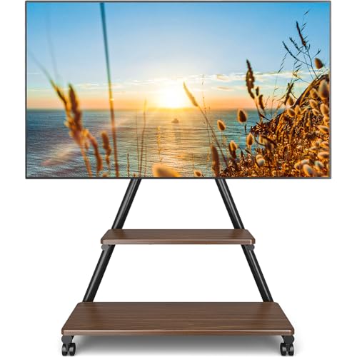 TVON TV Ständer Rollbar Fernsehständer höhenverstellbar schwenkbar TV Wagen mit Rollen für 32-80 Zoll Flach & Curved Fernseher bis zu 68 KG Max. VESA. 600 * 400 TVON TV Ständer Rollbar Fernsehständer höhenverstellbar schwenkbar TV Wagen mit Rollen für 32-80 Zoll Flach & Curved Fernseher bis zu 68 KG Max. VESA. 600 * 400 von TVON
