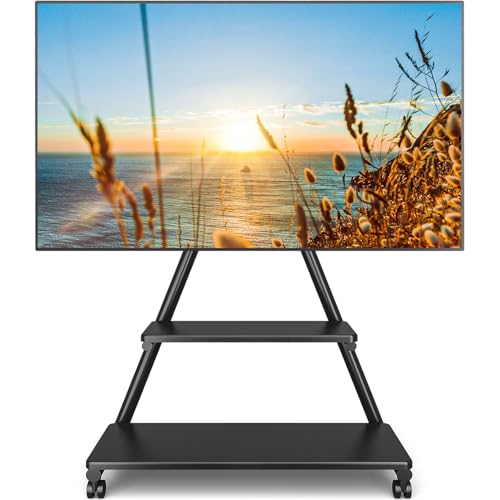 TVON TV Ständer Rollbar Fernsehständer höhenverstellbar schwenkbar TV Wagen mit Rollen für 32-80 Zoll Flach & Curved Fernseher bis zu 68 KG Max. VESA. 600 * 400 TVON TV Ständer Rollbar Fernsehständer höhenverstellbar schwenkbar TV Wagen mit Rollen für 32-80 Zoll Flach & Curved Fernseher bis zu 68 KG Max. VESA. 600 * 400 von TVON