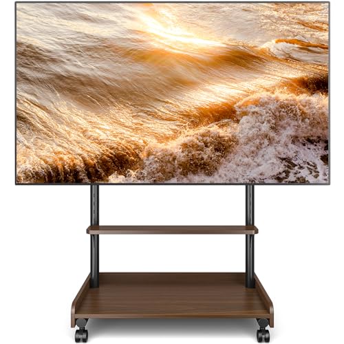 TVON TV Ständer Rollbar TV Rollwagen Für 40 bis 86 Zoll Flach & Curved Fernseher, Höhenverstellbarer Fernsehständer mit Rollen TV Bodenständer Holz bis zu 68 KG Max VESA 600x400 mm TVON TV Ständer Rollbar TV Rollwagen Für 40 bis 86 Zoll Flach & Curved Fernseher, Höhenverstellbarer Fernsehständer mit Rollen TV Bodenständer Holz bis zu 68 KG Max VESA 600x400 mm von TVON