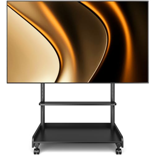 TVON TV Ständer Rollbar TV Rollwagen Für 40 bis 86 Zoll Flach & Curved Fernseher, Höhenverstellbarer Fernsehständer mit Rollen TV Bodenständer Holz bis zu 68 KG Max VESA 600x400 mm TVON TV Ständer Rollbar TV Rollwagen Für 40 bis 86 Zoll Flach & Curved Fernseher, Höhenverstellbarer Fernsehständer mit Rollen TV Bodenständer Holz bis zu 68 KG Max VESA 600x400 mm von TVON
