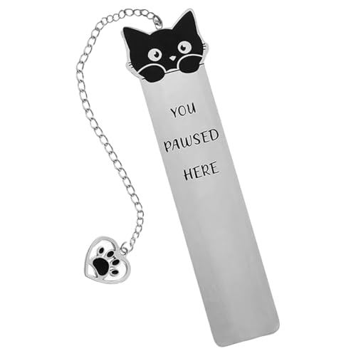 1 Stück Katze Edelstahl Lesezeichen Niedliche Cartoon Tiere Lustige Metall Lesezeichen Kreative Leseliebhaber Geschenk von TVSVKWE