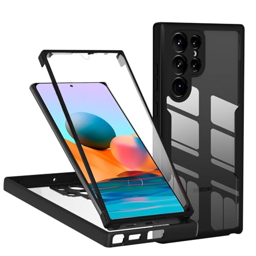 TVVTPU Kompatibel mit Samsung Galaxy S25 Ultra 5G Hülle, 360 Grad Stoßfest Handyhülle mit Eingebaute Displayschutzfolie Ganzkörper Schutz Silikon Bumper Outdoor Schutzhülle Case, Schwarz TVVTPU Kompatibel mit Samsung Galaxy S25 Ultra 5G Hülle, 360 Grad Stoßfest Handyhülle mit Eingebaute Displayschutzfolie Ganzkörper Schutz Silikon Bumper Outdoor Schutzhülle Case, Schwarz von TVVTPU