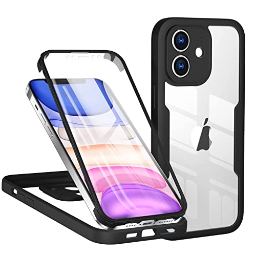 TVVTPU Kompatibel mit iPhone 12 Hülle, 360 Grad Stoßfest Handyhülle mit Eingebaute Displayschutzfolie Ganzkörper Schutz Silikon Bumper Outdoor Schutzhülle Case für iPhone 12, Schwarz TVVTPU Kompatibel mit iPhone 12 Hülle, 360 Grad Stoßfest Handyhülle mit Eingebaute Displayschutzfolie Ganzkörper Schutz Silikon Bumper Outdoor Schutzhülle Case für iPhone 12, Schwarz von TVVTPU