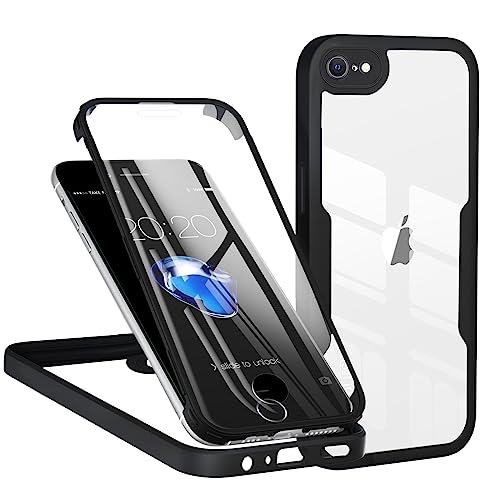 TVVTPU Kompatibel mit iPhone 7/8/SE 2020/2022 Hülle, 360 Grad Stoßfest Handyhülle mit Eingebaute Displayschutzfolie Ganzkörper Schutz Silikon Bumper Outdoor Schutzhülle Case, Schwarz TVVTPU Kompatibel mit iPhone 7/8/SE 2020/2022 Hülle, 360 Grad Stoßfest Handyhülle mit Eingebaute Displayschutzfolie Ganzkörper Schutz Silikon Bumper Outdoor Schutzhülle Case, Schwarz von TVVTPU