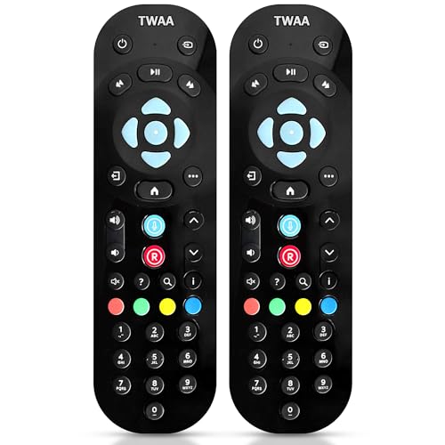 Original Universal-Fernbedienung mit Sprachsuche - Kompatibel mit Sky Q 1TB, 2TB und Sky Q Mini Box - Bluetooth Fernbedienung - Schwarz (2 Stück) von TWAA ELECTRONICS