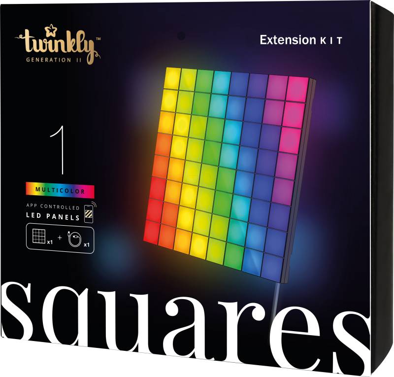 TWI1026ZZ - Smarte LED Panel SQUARE, Extension, 64 RGB Pixels, 16x16 cm von TWINKLY
