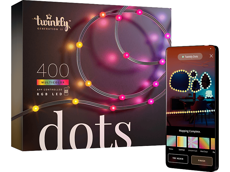 TWINKLY Dots LED Lichterkette RGB 16 Mio. Farben von TWINKLY