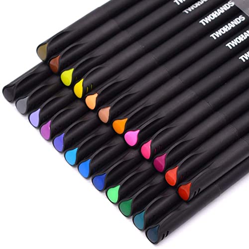 TWOHANDS Fineliner Stifte Set,24 Farben Bullet Journal Stifte,Filzstifte mit 0,4mm Spitze,902171 von TWOHANDS
