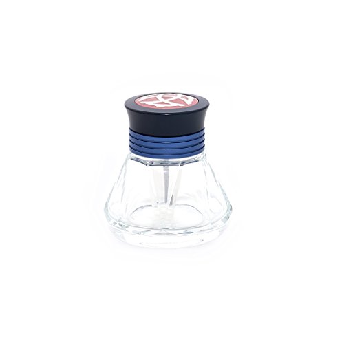 TWSBI Diamond ink bottle,Tintenfass,inkwell,Glas & Aluminium/Farbe Blau von TWSBI