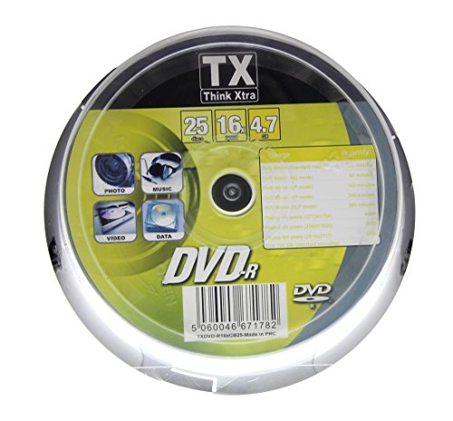 Cloche de 25 dvd-r 4.7go tx think xtra 16x Cloche de 25 dvd-r 4.7go tx think xtra 16x von TX