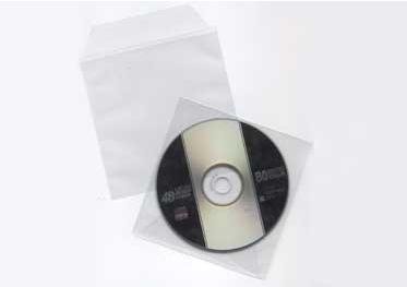 Think Xtra TX Sleeves – CD Hülle Hüllen (transparent, Weiß, Polypropylen, 1 Disks) von TX