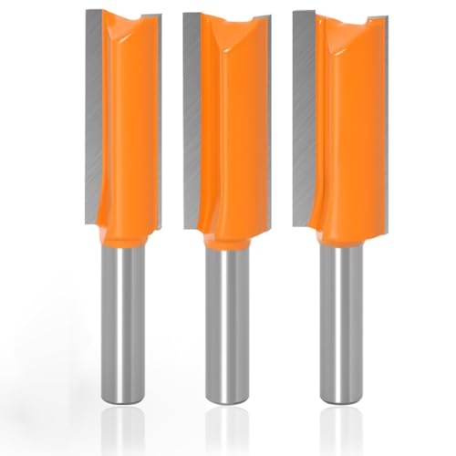 TXHF 3 Stück 8mm Schaft Gerade Fräser Set Holz Fräser Router Bit Oberfräser Nutfräser Holzfräser Fräser - 14mm,16mm,18mm TXHF 3 Stück 8mm Schaft Gerade Fräser Set Holz Fräser Router Bit Oberfräser Nutfräser Holzfräser Fräser - 14mm,16mm,18mm von TXHF