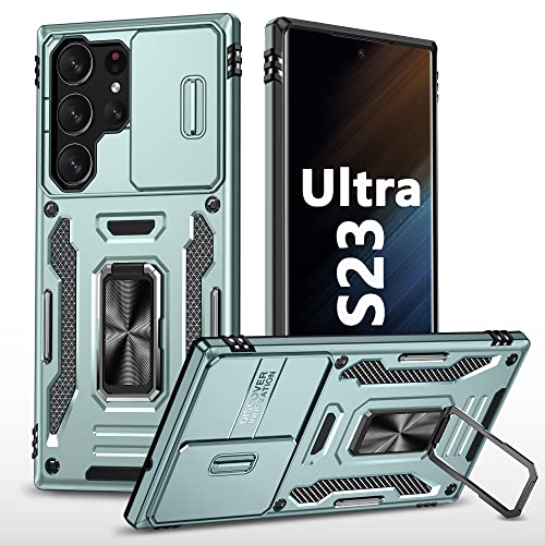Hülle für Samsung Galaxy S23 Ultra 5G silikon Mit Kameraschutz Stoßfest Schutzhülle für Samsung S23 Ultra Dünne Handyhülle S23 Ultra 5G Cover Kratzfest, Grün von TXXO
