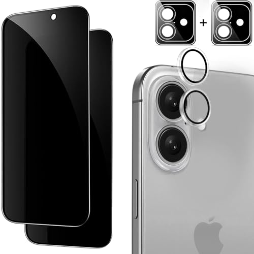 TXXO Sichtschutz Schutzfolie für iPhone 16 Plus 6,7 Zoll mit KameraSchutz für iPhone 16 Plus Anti-Spähen Gehärtetes Glas Displayschutz kratzfestes 9H Härte Bläschenfrei Hüllenfreundlich - 2 +2 Stück TXXO Sichtschutz Schutzfolie für iPhone 16 Plus 6,7 Zoll mit KameraSchutz für iPhone 16 Plus Anti-Spähen Gehärtetes Glas Displayschutz kratzfestes 9H Härte Bläschenfrei Hüllenfreundlich - 2 +2 Stück von TXXO