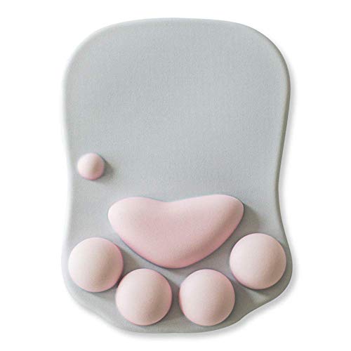 Katze Pfote Mauspad, Gaming Mauspad Silikon Mousepad mit Handgelenkstütze Stützen Computer Mauspad Handgelenk Kissen Schreibtisch - Grau, free size Katze Pfote Mauspad, Gaming Mauspad Silikon Mousepad mit Handgelenkstütze Stützen Computer Mauspad Handgelenk Kissen Schreibtisch - Grau, free size von TXYFYP