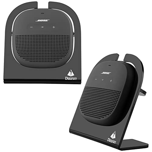 TXEsign Desktop Stand for Bose SoundLink Micro Portable Bluetooth Speaker, Acrylic Bluetooth Speaker Stand Holder Shop Display Stand Table Stand Holder Anti Slip Base Stand (Black) von TXesign