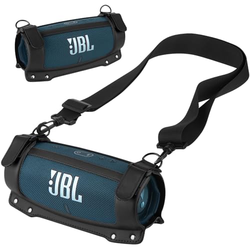 TXEsign Reise-Tragetasche für JBL Charge 4/Charge 5 Tragbarer Bluetooth-Lautsprecher, EVA-Reise-Schutzhülle, Bluetooth-Lautsprecherhülle mit verstellbarem Schultergurt (schwarz) von TXesign
