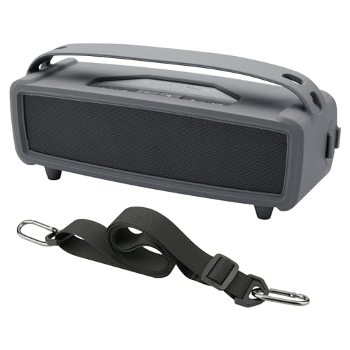 TXEsign Silikon-Schutzhülle für Bose SoundLink Mini/Mini II tragbaren Lautsprecher, Reise-Tragetasche mit Schultergurt, Griff, Staubschutzstecker für Bose SoundLink Mini II, Grau TXEsign Silikon-Schutzhülle für Bose SoundLink Mini/Mini II tragbaren Lautsprecher, Reise-Tragetasche mit Schultergurt, Griff, Staubschutzstecker für Bose SoundLink Mini II, Grau von TXesign