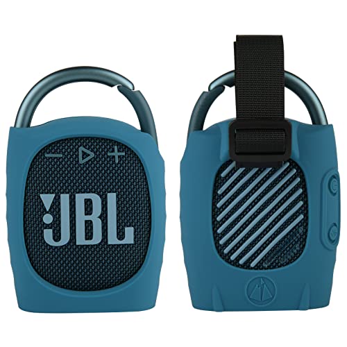 TXEsign Silikon-Schutzhülle kompatibel mit JBL Clip 4 - Tragbarer Mini-Bluetooth-Lautsprecher Stand UP Cover Tasche für JBL Clip 4 (Blau) von TXesign