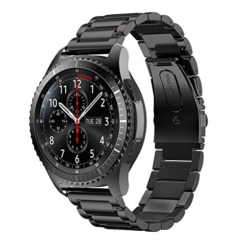 Syxinn Kompatibel mit Galaxy Watch 46 mm/Gear S3 Frontier/Classic 22 mm Band Edelstahl Metall Sport Armband für Huawei Watch GT 3 46 mm/GT 2 46 mm/Moto 360 2. Generation 46 mm Syxinn Kompatibel mit Galaxy Watch 46 mm/Gear S3 Frontier/Classic 22 mm Band Edelstahl Metall Sport Armband für Huawei Watch GT 3 46 mm/GT 2 46 mm/Moto 360 2. Generation 46 mm von TYCRALI